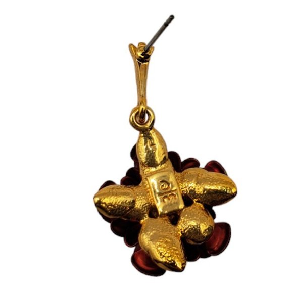 NIB Danbury Mint A Dozen Roses 24K Gold Plated Earrings - Picture 9 of 10